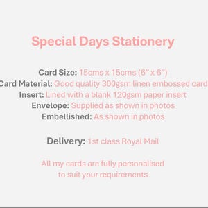 Wedding Day Card: Personalised ~ Engagement, Vow Renewal, Anniversary, Civil Partnership bild 3