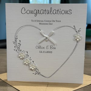 Wedding Day Card: Personalised ~ Engagement, Vow Renewal, Anniversary, Civil Partnership bild 5