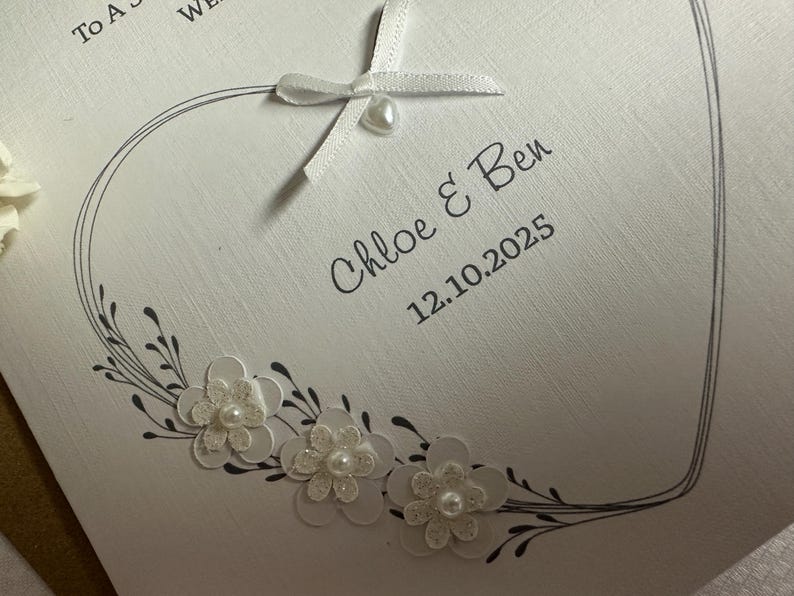Wedding Day Card: Personalised ~ Engagement, Vow Renewal, Anniversary, Civil Partnership bild 2