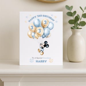 Personalised Disney Mickey Mouse Children's Birthday Card: For any age and recipient