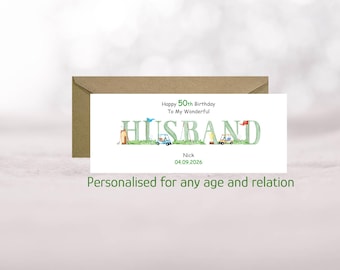 Personalised Golf Birthday Card: For any Age & Recipient