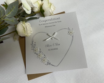 Wedding Day Card: Personalised ~ Engagement, Vow Renewal, Anniversary, Civil Partnership