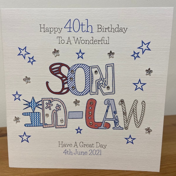 Son In Law 40th Birthday Card Etsy UK son-in-law-40th-birthday-card-etsy-uk