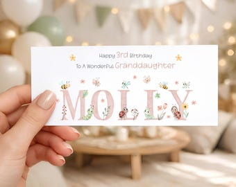 Personalised Ladybug/Insect Birthday Card: For any age and recipient