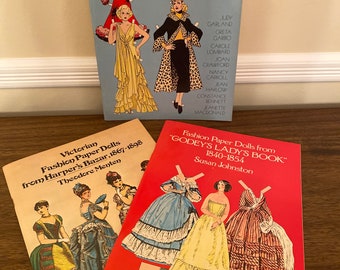 Vintage Paper Dolls / Doll Ephemera / Harper's Bazar Paper Dolls / Movie Star Paper Dolls