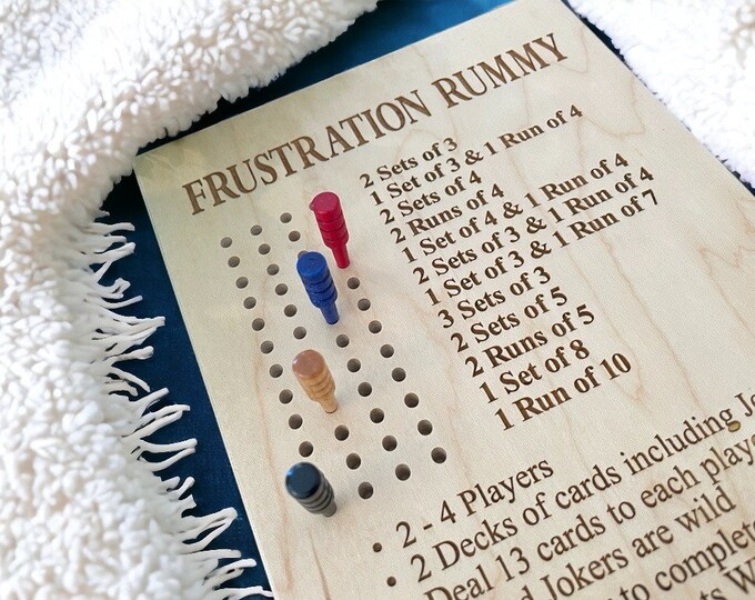 Canadian-made Frustration Rummy | Custom 2-5 Player Game With Peg ...