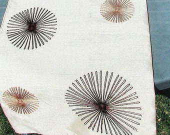 Ships FREE! Embroidered Sunburst Table Runner, Vintage Champagne Cream Table Decor 7.5' Thro by Marlo Lorenz Table Scarf