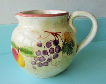 Ships FREE! Mccoy Pottery Pitcher No 202 Flower Rooster Motif 10