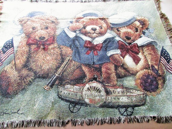 Red teddy bear throw sale