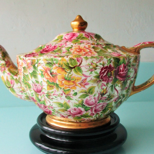 Chintz Teapot Etsy