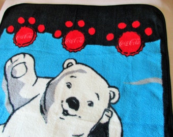 Coca cola polar bear blanket sale