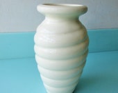 SHIPS FREE 8 quot Haeger Pottery USA Coil Vase, White Geometric Spiral Shaped Vase Vintage Ceramic Coiled Twist Vase 2001 Mint Condition