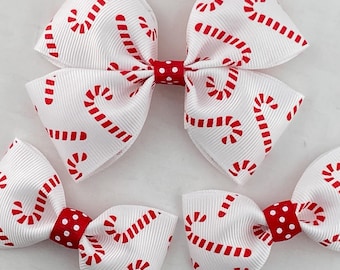 Christmas Hair Bow, Candy Cane Hair Bow, Girl Hair Bow, Toddler Hair Bow, Baby Hair Bow