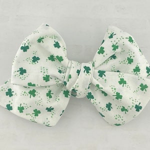 St. Patrick&#39;s Day Hair Bow, Shamrock Hair Bow, Shamrock Bow, Girl Hair Bow, Toddler Hair Bow, Girl Hair Bow, Baby Headband