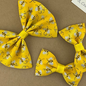 Bumble Bee Bow, Honey Bee Bow, Yellow Bee Bow, Toddler Bow, Baby Bow, Girls Hair Bow, Hair Bow, Bee Hair Clip, Bee Hair Bow