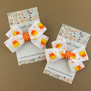 Candy Corn Halloween Hair Bow, Halloween Hair Bow, Hair Bow, Candy Corn Hair Bow, Halloween Hair Accessory, Toddler Halloween Hair Bow