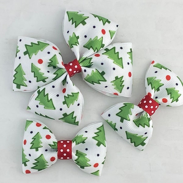Christmas Hair Bow Etsy