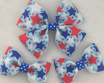 4th of July Hair Bow, Independence Day Star Hair Bow Bow, Toddler Hair Bows, Girl Hair Bows, Baby Hair Bows, Girl Headband, Baby Headband