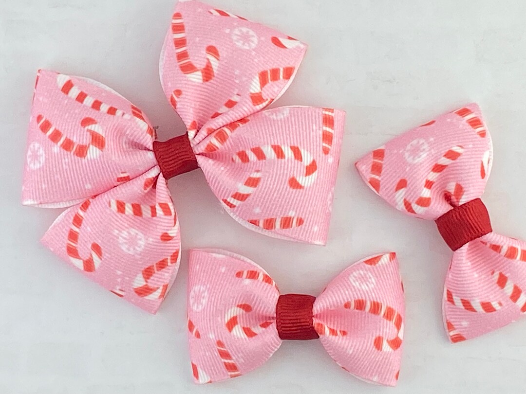 Christmas Hair Bow, Christmas Bow, Candy Cane Bow, Girl Hair Bow ...
