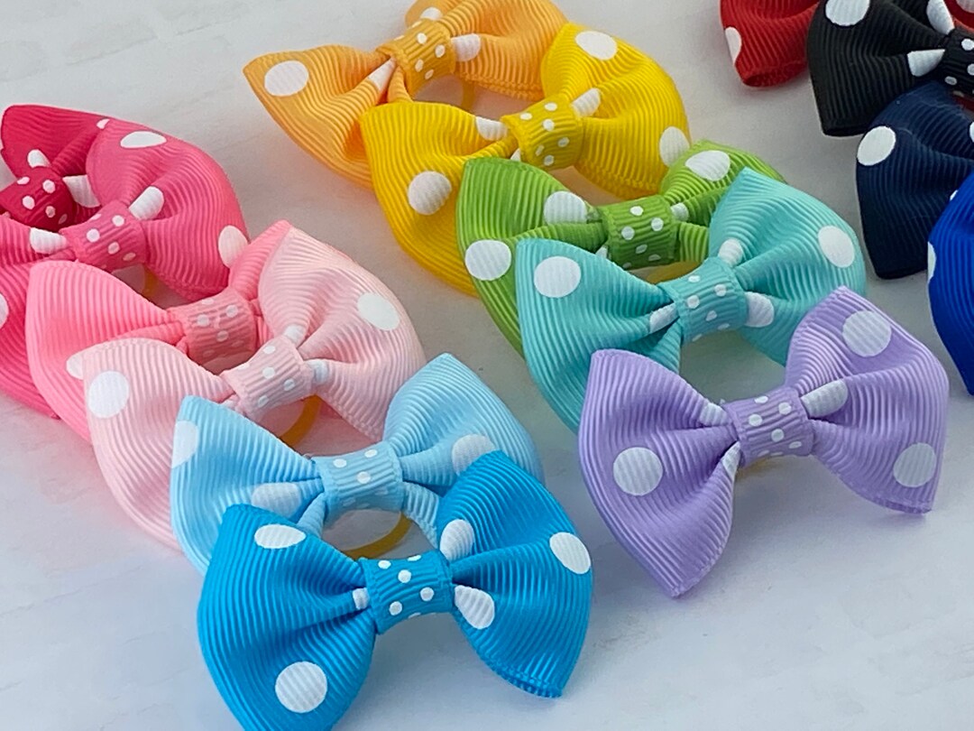 Dog Hair Bows, Hair Bow for Dogs, 2 Inch Bow, Rubber Band Dog Hair Bows