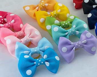 Dog Hair Bows, Hair Bow for Dogs, 2 inch Bow, Rubber Band Dog Hair Bows, Bows for Dogs, Bow Clips for Dog, Dog Accessory