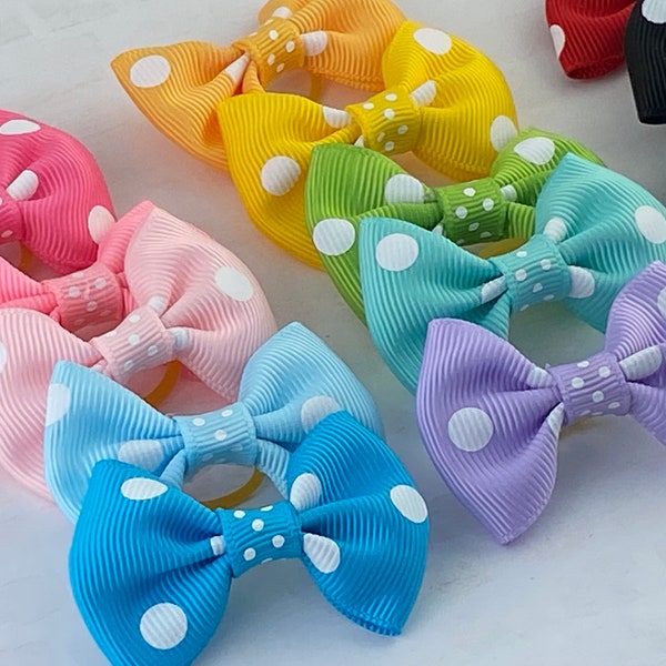 Dog Hair Bows, Hair Bow for Dogs, 2 inch Bow, Rubber Band Dog Hair Bows, Bows for Dogs, Bow Clips for Dog, Dog Accessory