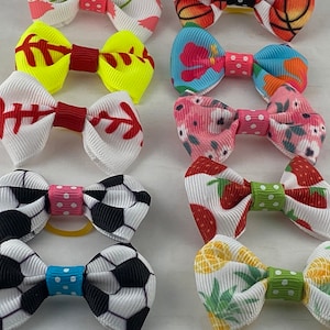 Dog Hair Bows, Hair Bow for Dogs, Rubber Band Dog Hair Bows, Bows for Dogs, Bow Clips for Dog