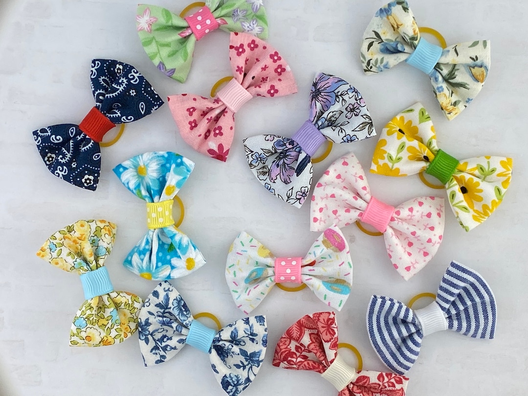 Dog Hair Bows, Hair Bow for Dogs, Rubber Band Dog Hair Bows, Bows for