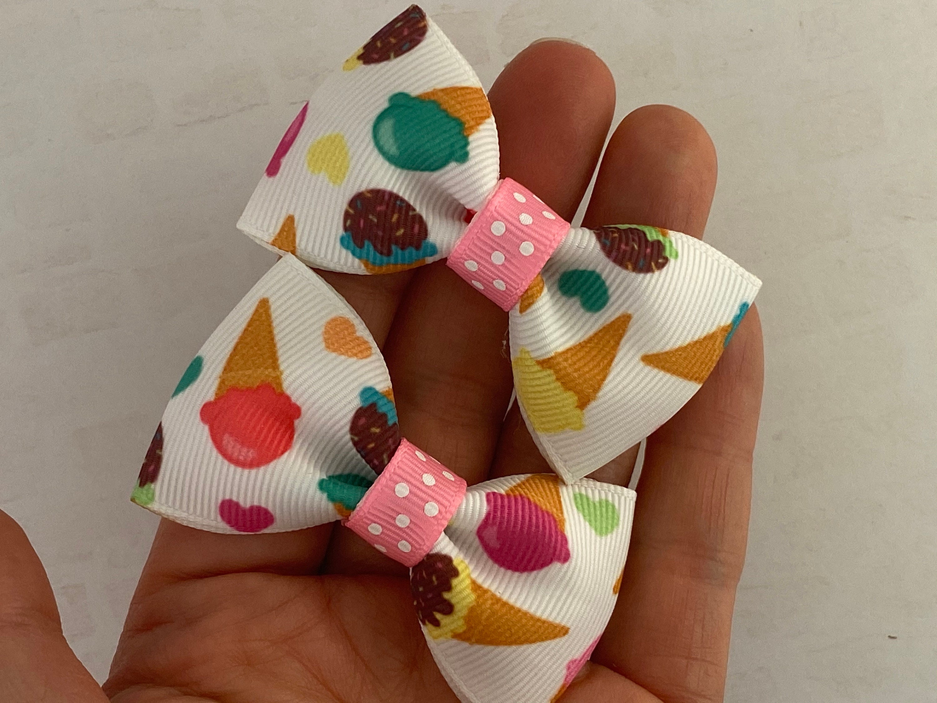 Ice Cream Hair Bow Ice Cream Cone Hair Bow Toddler Hair Bow Etsy