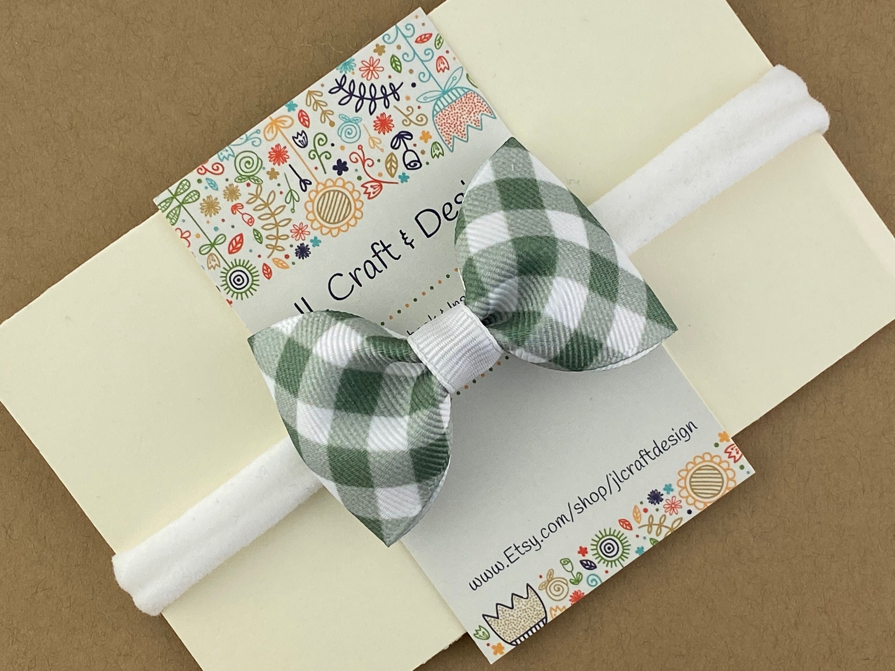 Green Gingham Hair Bow Gingham Hair Bow Hair Bows Bows for Etsy