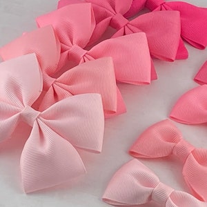 Light pink Hair bow, Pink hair Bow, Pink Bow, Light Pink Headband Bow, Pink Pigtail Bow, Baby Headband, Pigtail Bows, Girl Hair Bows