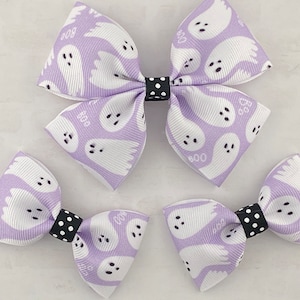 Halloween Hair Bow, Halloween Bow, Halloween Ghost Hair Bow, Girl Hair Bow, Toddler Hair Bow, Baby Hair Bow, Baby Headband, Ghost Bow