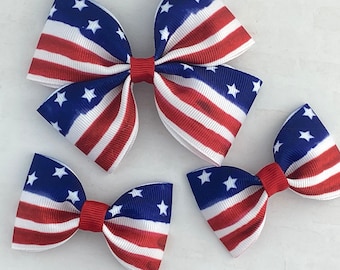4th of July Hair Bow, Patriotic Hair Bow, 4th of July Bow, Toddler Hair Bows, Girl Hair Bows, Baby Hair Bows