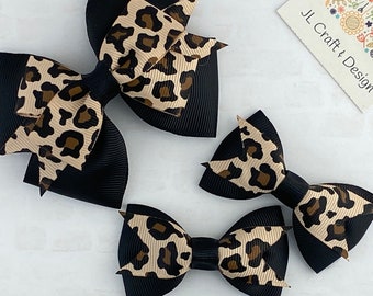 Cheetah Hair Bow, Leopard Hair Bow, Cheetah Bow, Leopard Bow, Girl Hair Bow, Toddler Hair Bow, Baby Hair Bow, Baby Headband Bow, Leopard Tie