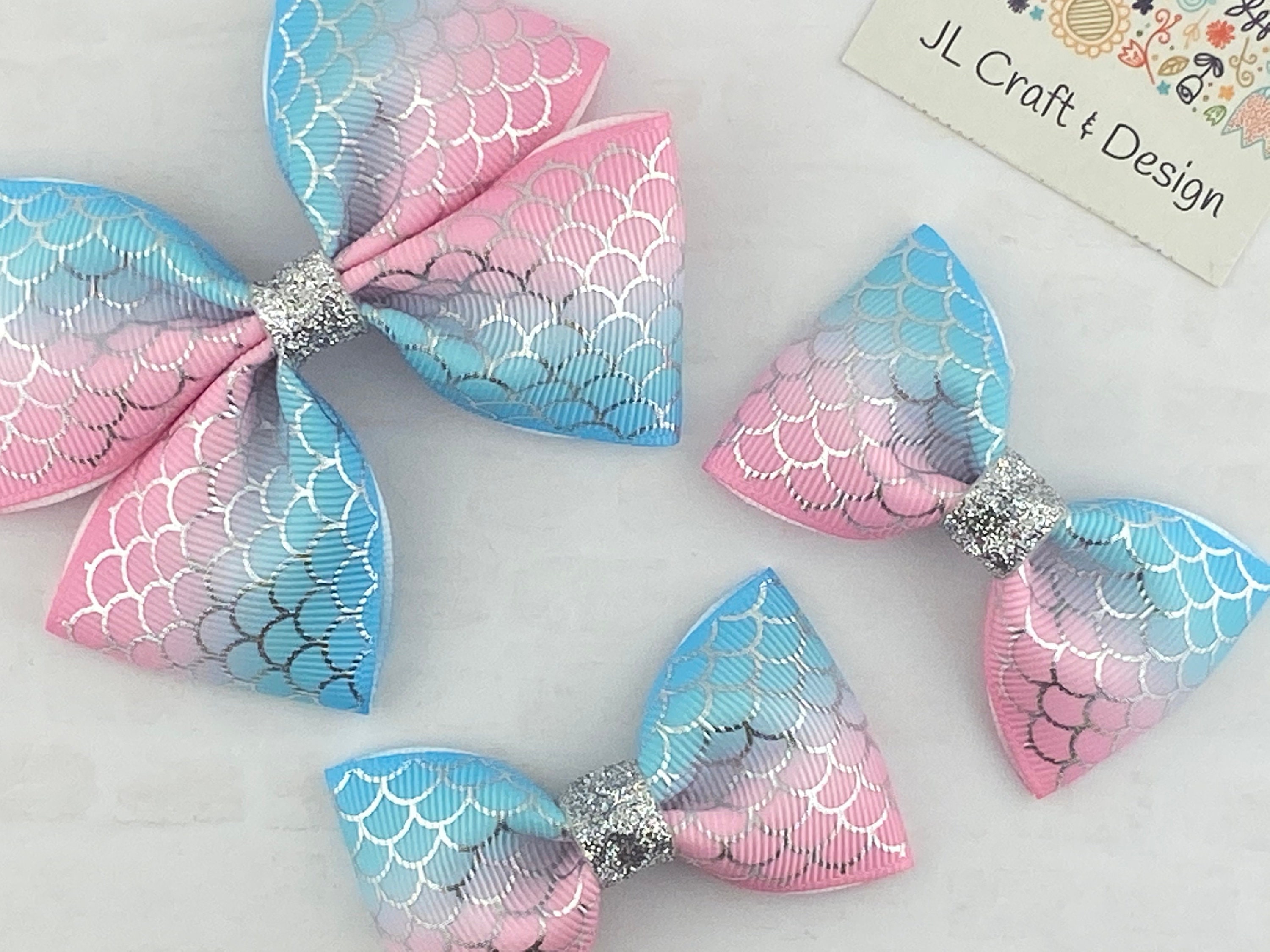 Hair Bow -Purple Mermaid Hair Bow -Purple Mermaid