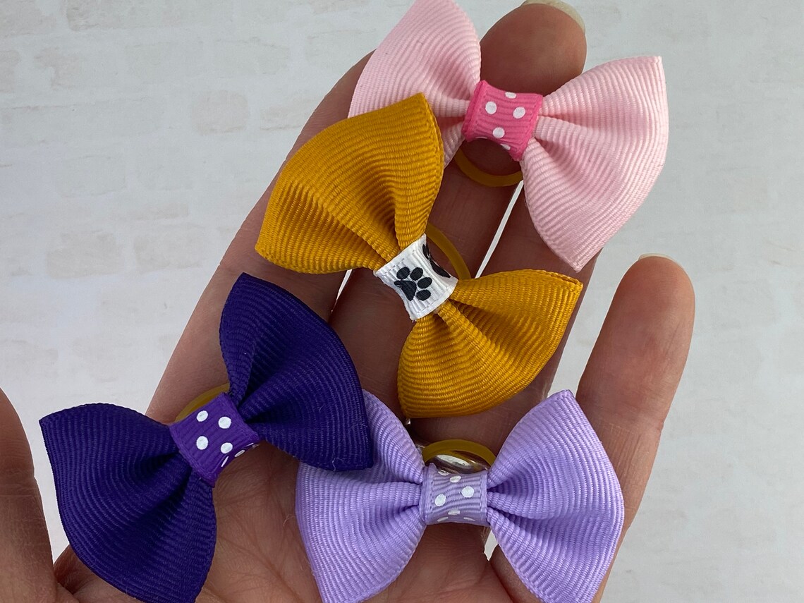 Small Dog Hair Bow 2 Inch Bow Dog Hair Bows Hair Bow for Etsy
