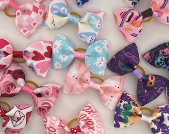 Dog Hair Bow, Bows for Dog, Rubb r bend Dog Hair Bow, Clips for Dog, Small Dog Hair Bow, Medium Bow for Dog, Large Bows for Dog