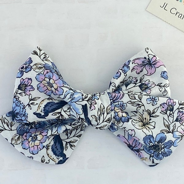 violet Summer Garden Floral Bow, Violet Floral Bow, Purple Floral Bow, Floral Bow, Baby Hair bow, Toddler Hair Bow, Girl Hair Bow, Baby Bow