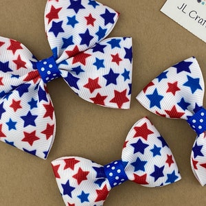 4th of July Hair Bow, Red White Blue Hair Clip, Patriotic Hair Bow, Patriotic Hair Clip, Independence Day Hair Bow, independence headband