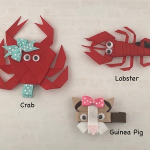 Ribbon Sculpture Hair Clip, Animal Hair Clip, Girl Hair Clip, Toddler Hair Clip, Birthday Party Favors image 8