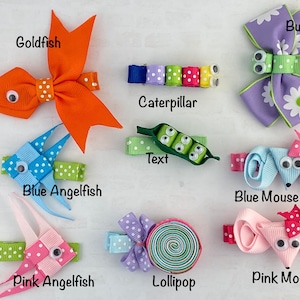 Ribbon Sculpture Hair Clip, Animal Hair Clip, Girl Hair Clip, Toddler Hair Clip, Birthday Party Favors image 4