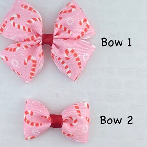 Christmas Hair Bow, Christmas Bow, Candy Cane Bow, Girl Hair Bow ...