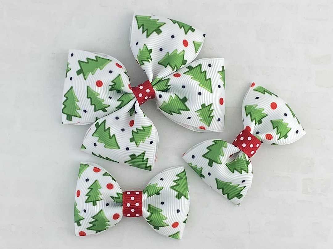 Christmas Hair Bow, Christmas Tree Bow, Girl Hair Bow, Baby Hair Bow