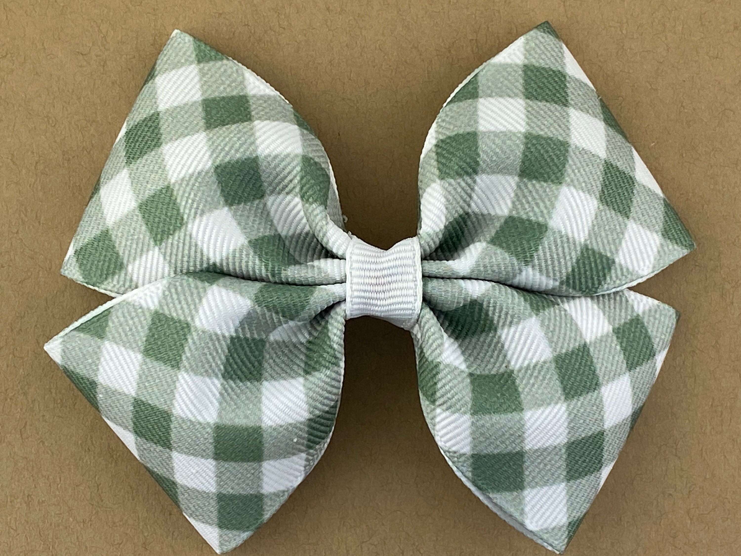 Green Gingham Hair Bow Gingham Hair Bow Hair Bows Bows for Etsy