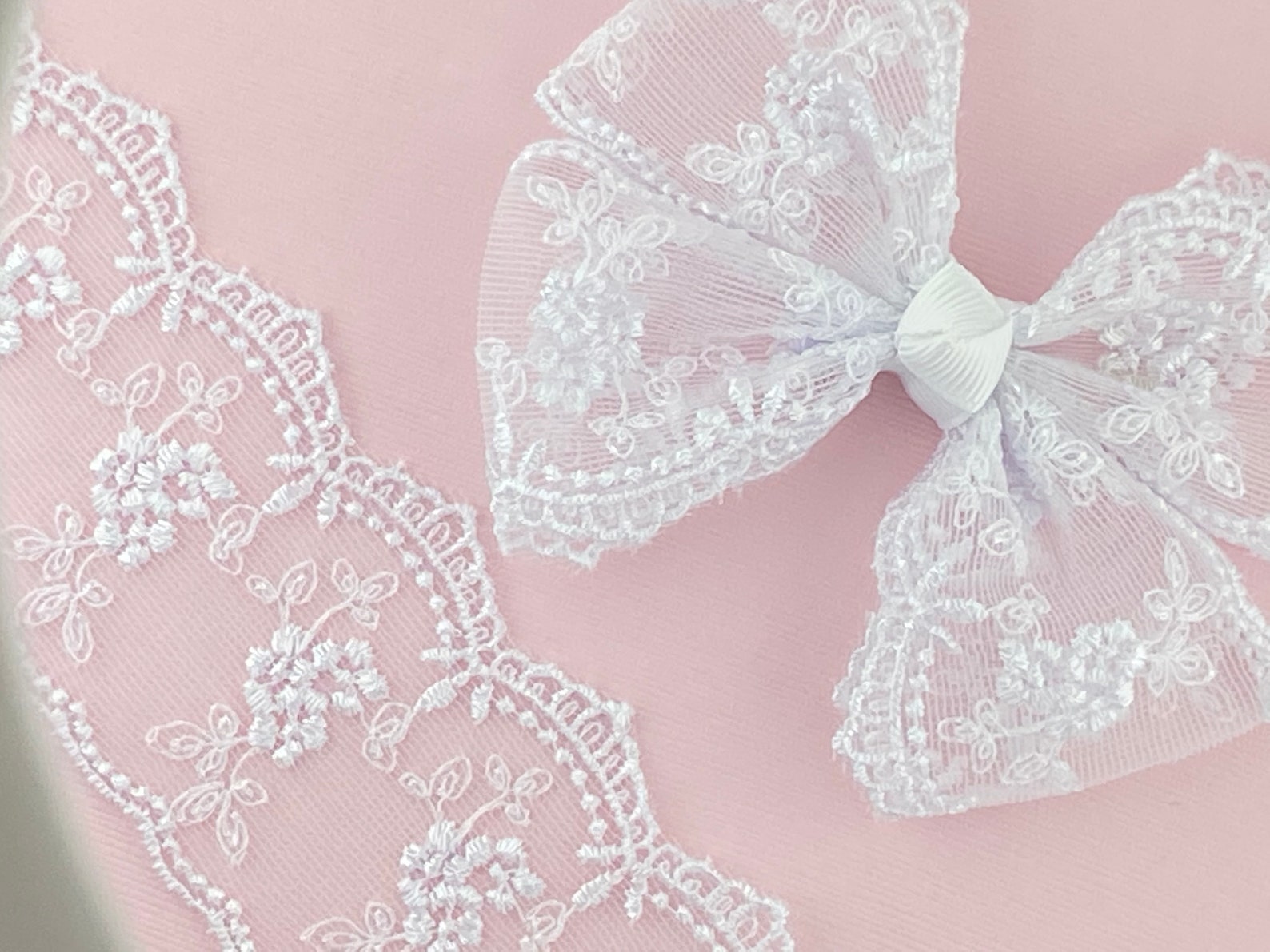 Ivory or White Lace Hair Bow Lace Bow Headband Lace Bow Hair Etsy