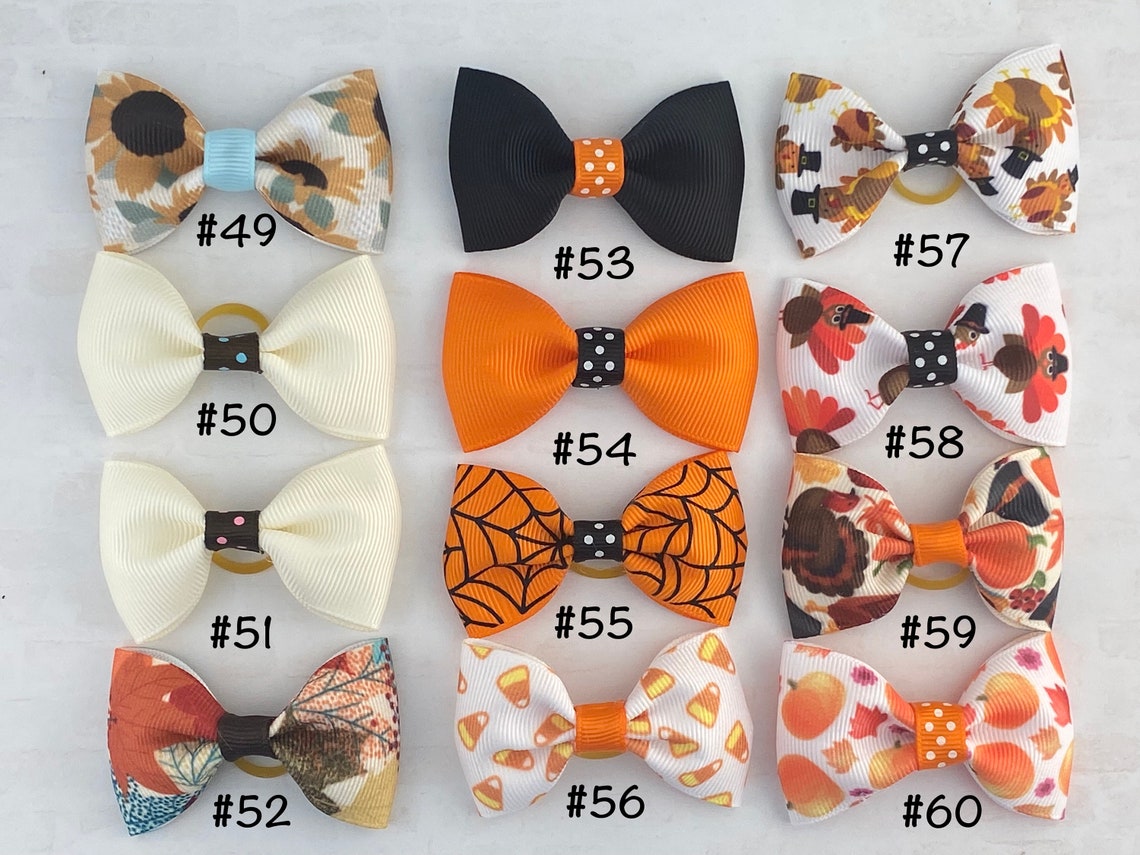 Dog Hair Bows 2.5 inch Hair Bow for Dogs Rubber Band Dog Etsy