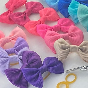 Dog Hair Bows, Hair Bow for Dogs, Rubber Band Dog Hair Bows, Bows for Dogs, Bow Clips for Dog, Solid Color Dog Bows. Dog Bows