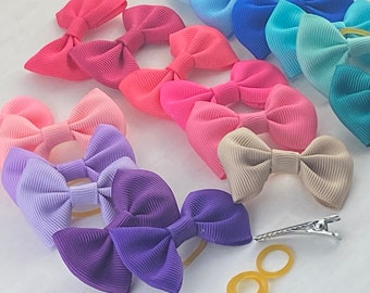 Dog Hair Bows, Hair Bow for Dogs, Rubber Band Dog Hair Bows, Bows for Dogs, Bow Clips for Dog, Solid Color Dog Bows. Dog Bows