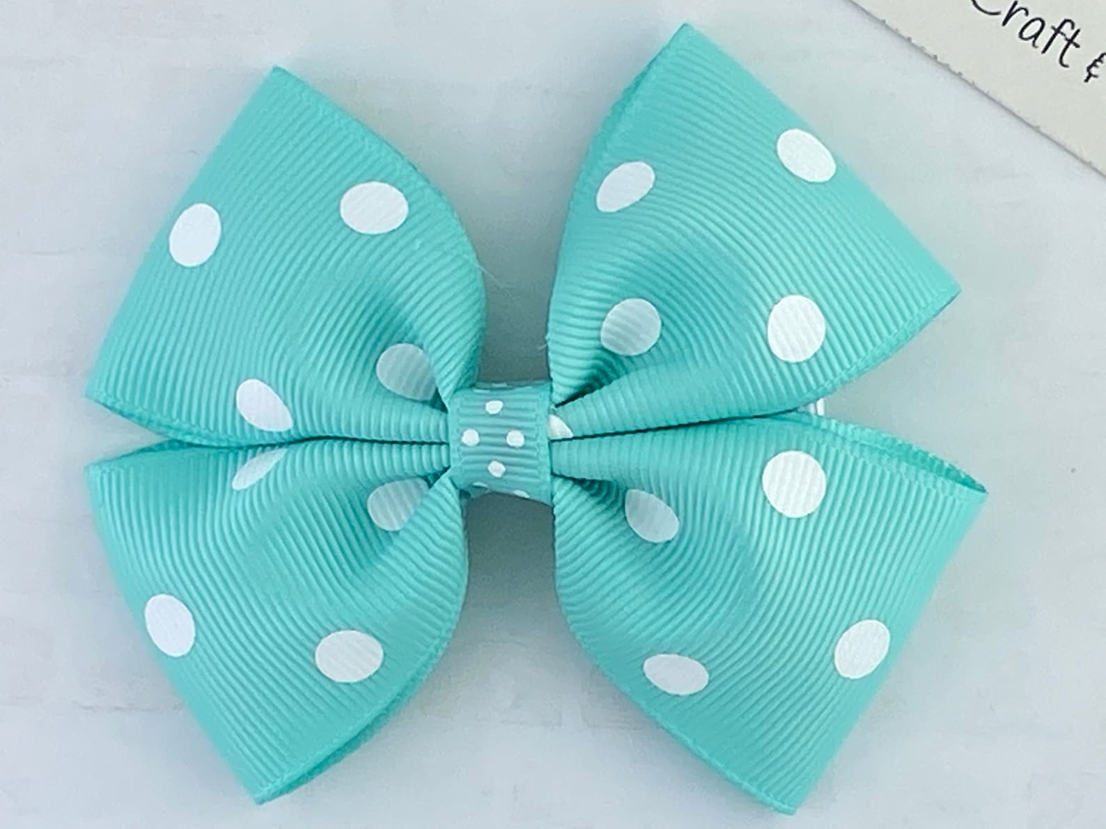 Teal Polka Dot Hair Bow Polka Dot Bow Girl Hair Bow Toddler Etsy UK