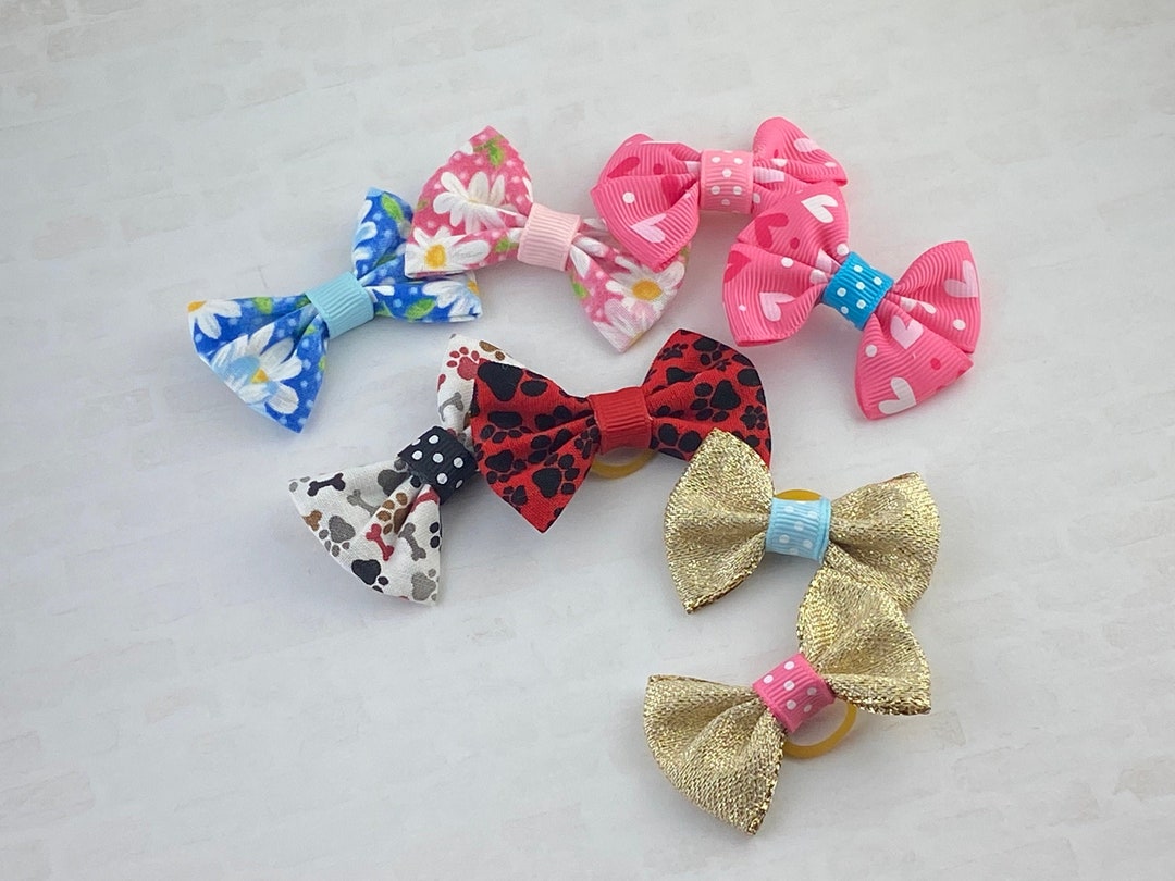 Dog Hair Bows, Rubber Band Dog Hair Bow, Hair Bow for Dogs, Bows for